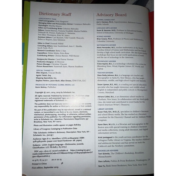Scholastic Children’s Dictionary 2019 trusted name in learning - Picture 3 of 7